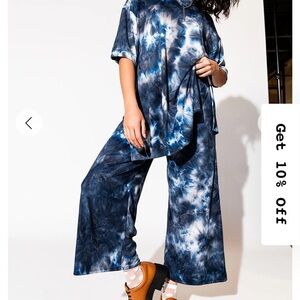 Dressed in LALA Blue Tie-Dye set